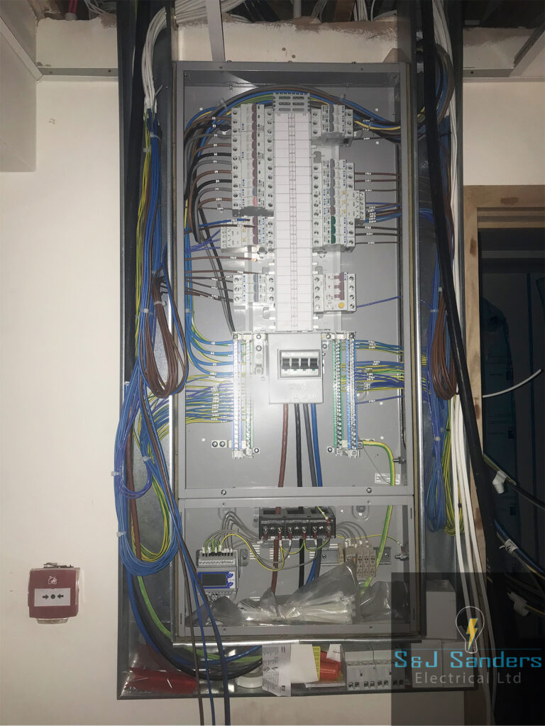 3 Phase Distribution Board work in progress - S&J Sanders Electrical Ltd Local Electrician Yeovil
